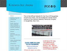 Tablet Screenshot of kiwanisicearena.com